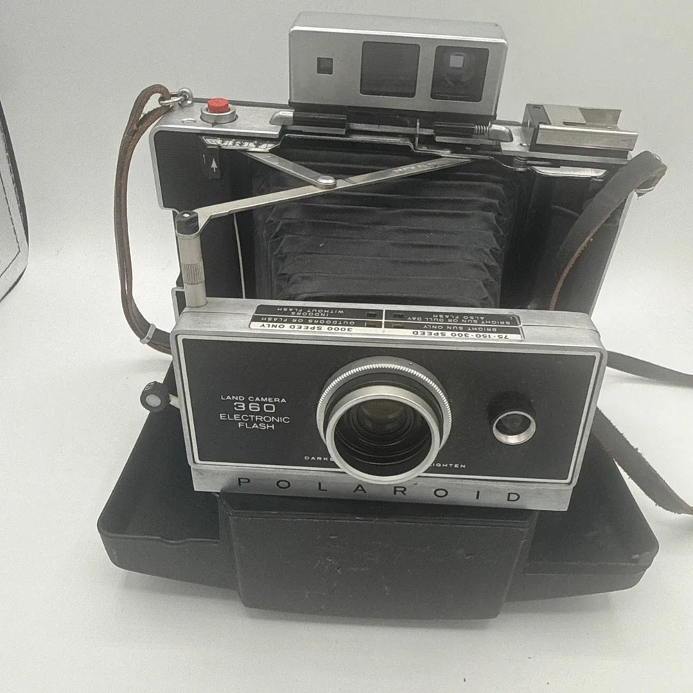 Polaroid Land Camera 360 Electronic Flash Untested Vintage 1960 Polaroid Camera